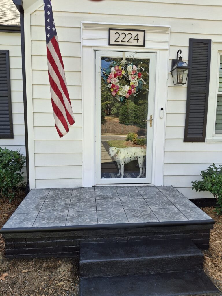Porch Tiling Service in Greenville — curb appeal