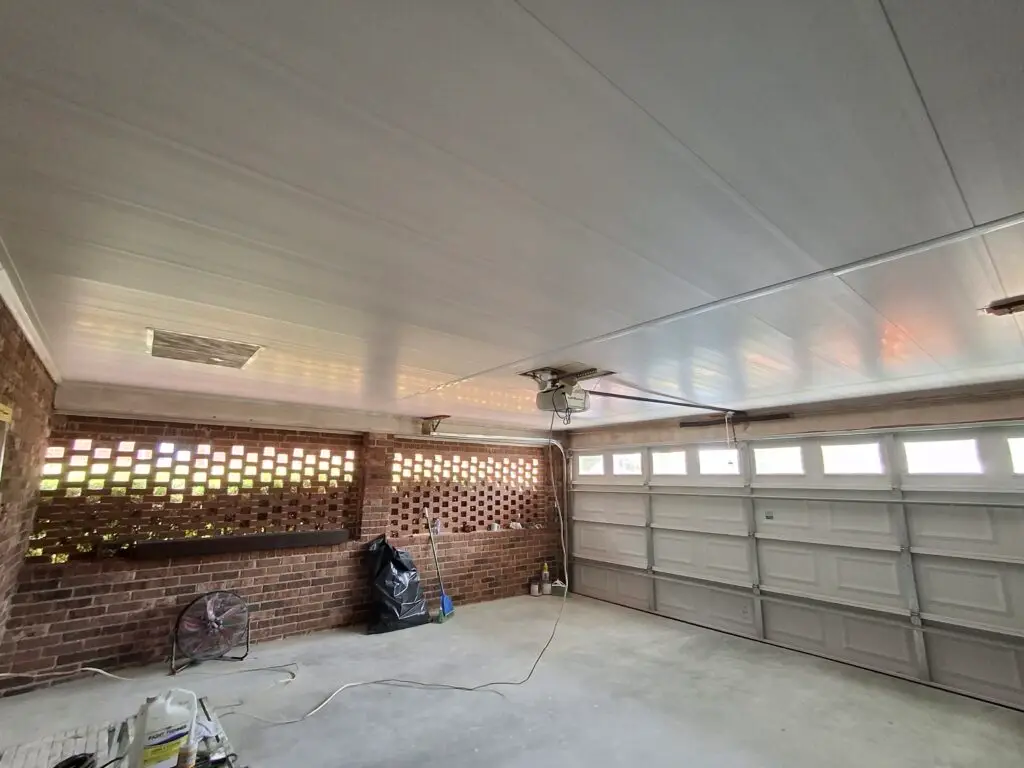 Garage Floor Painting & Ceiling Panel Installation in Greenville — greenville sc